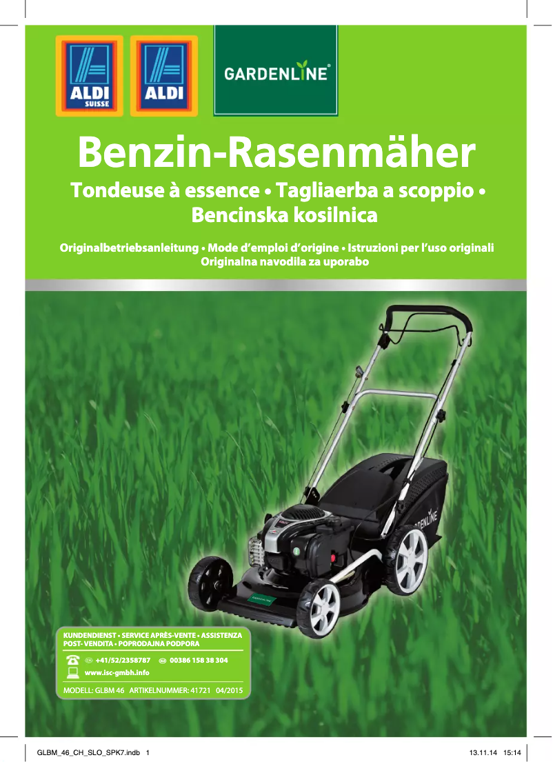 Página 1 del manual Manual de usuario Gardenline GLBM 46