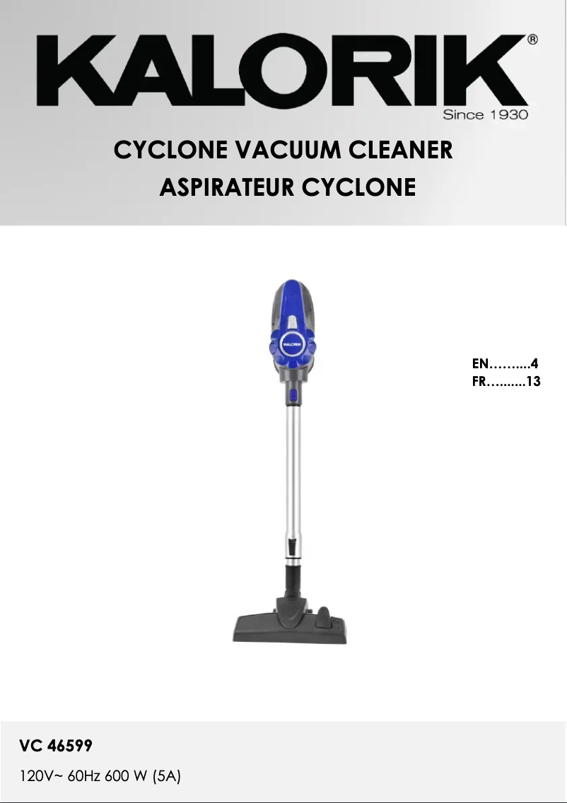 Imagen de la primera página del manual del dispositivo VC 46599