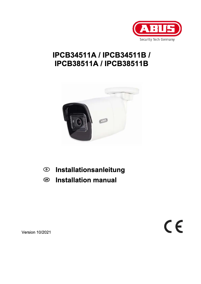 Página 1 del manual Guía de instalación Abus IPCB38511A