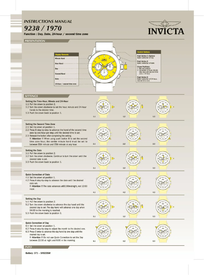 Página 1 del manual Manual de usuario Invicta Wildflower 14872