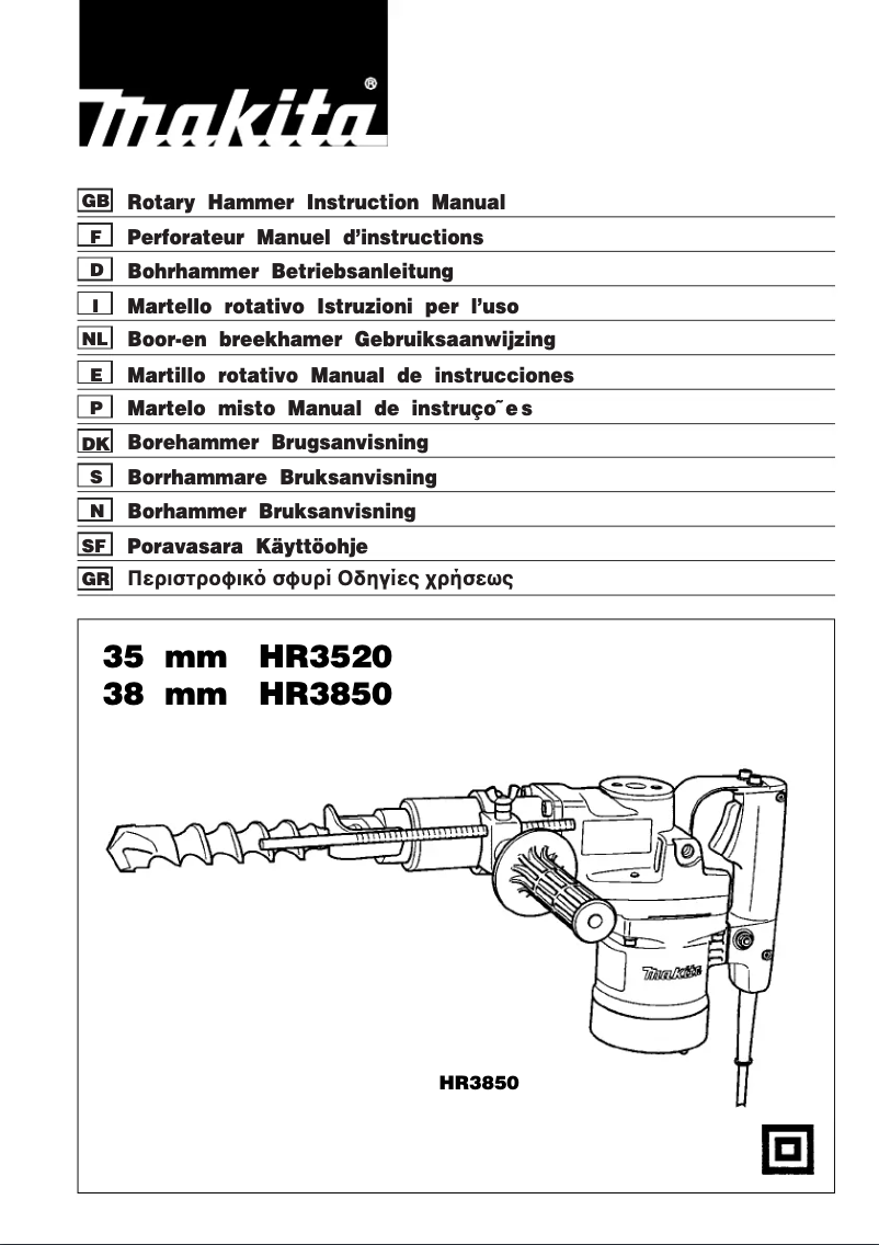 Página 1 del manual Manual de usuario Makita HR3850