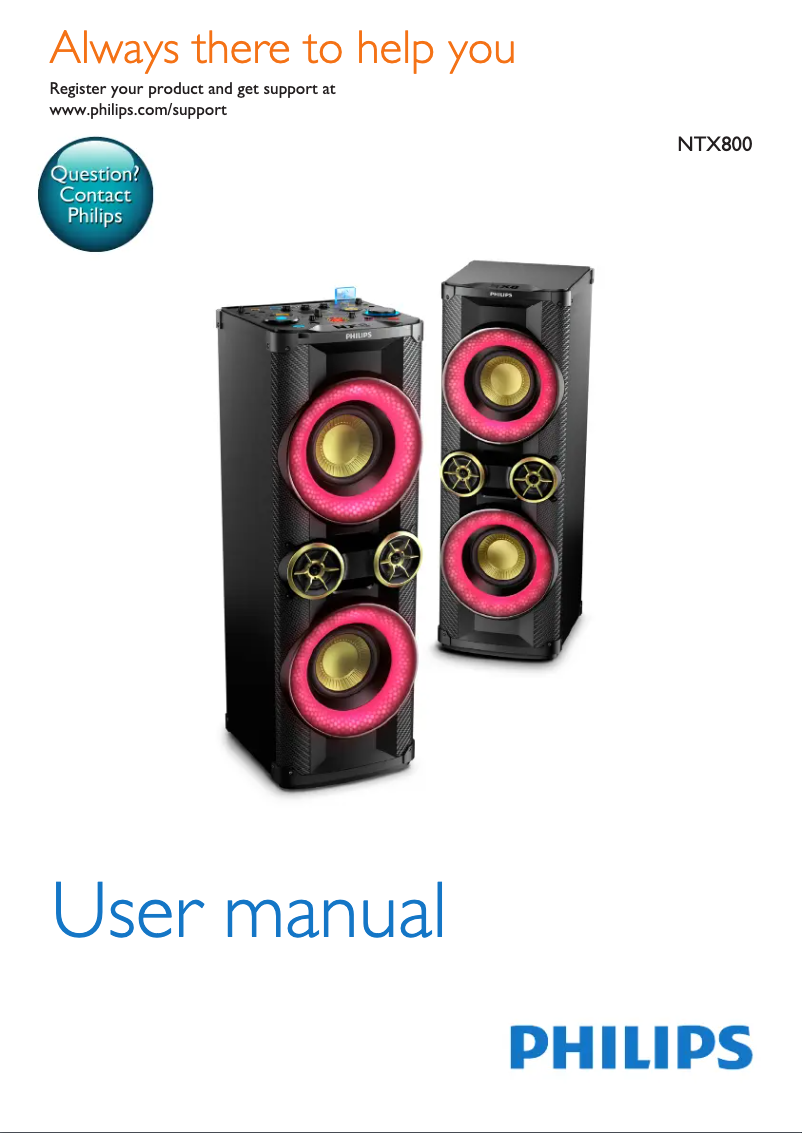 Imagen de la primera página del manual del dispositivo NTX800X