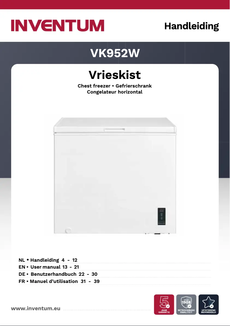 Página 1 del manual Manual de usuario Inventum VK952W