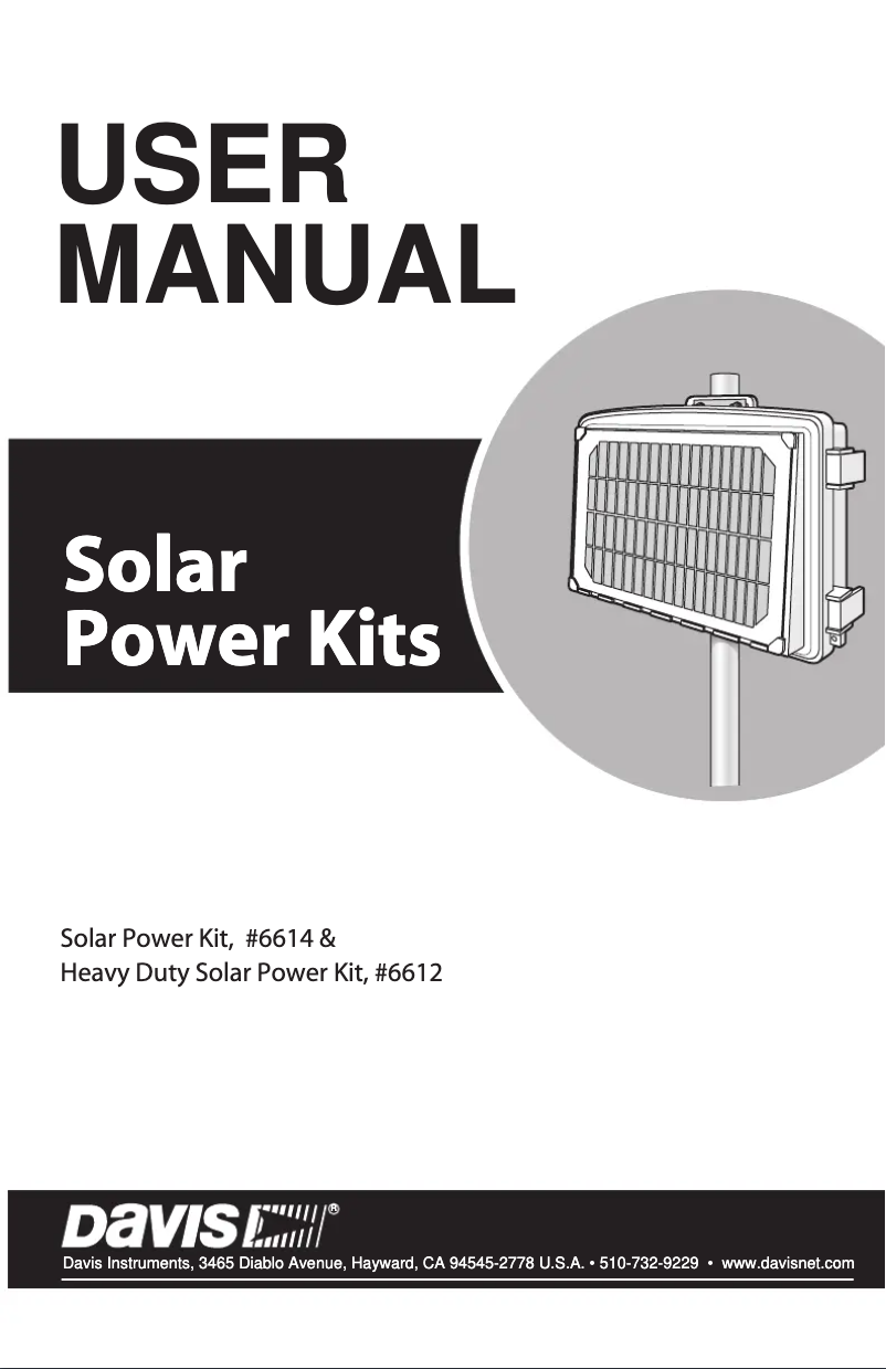 Página nº 1 - Manual de usuario Davis Heavy Duty Solar Power Kit 6612