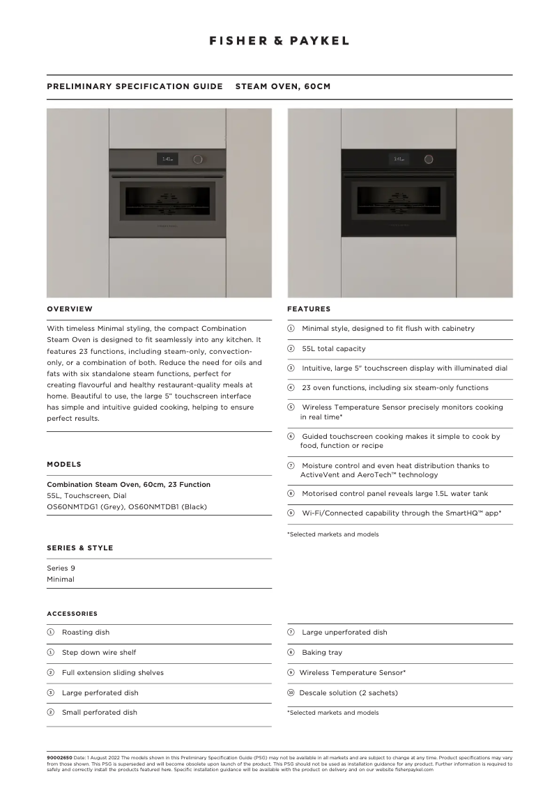 Imagen de la primera página del manual del dispositivo OS60NMTDG1
