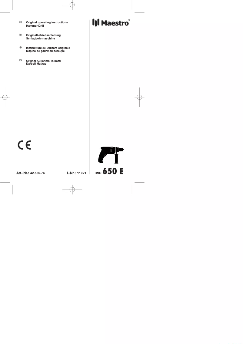 Imagen de la primera página del manual del dispositivo MID 650 E