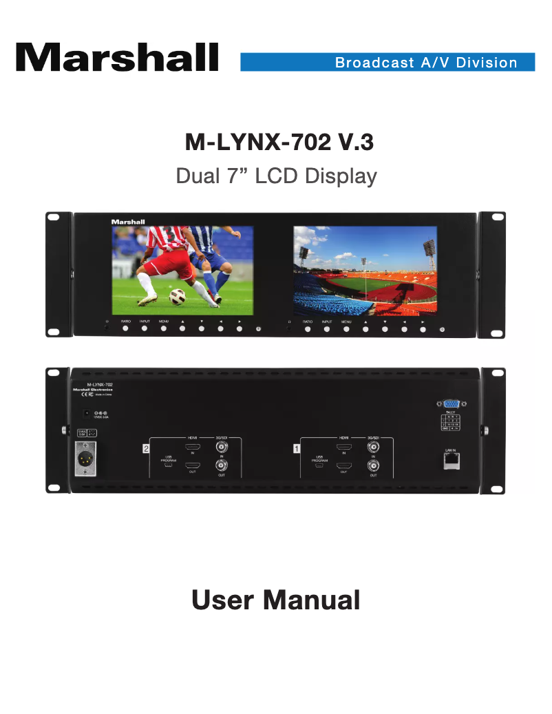 Página nº 1 - Manual de usuario Marshall Electronics M-LYNX-702 V.3