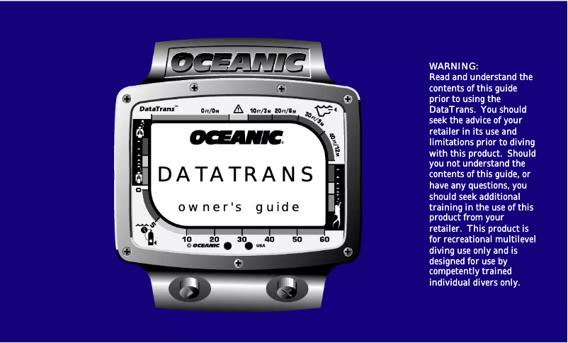 Imagen de la primera página del manual del dispositivo Data Trans