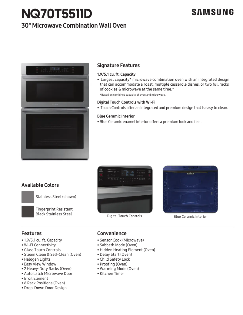 Imagen de la primera página del manual del dispositivo NQ70T5511DS