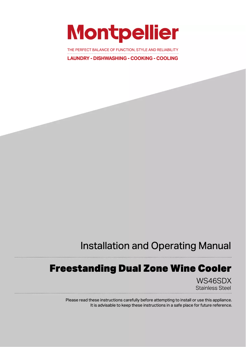 Imagen de la primera página del manual del dispositivo WS46SDX