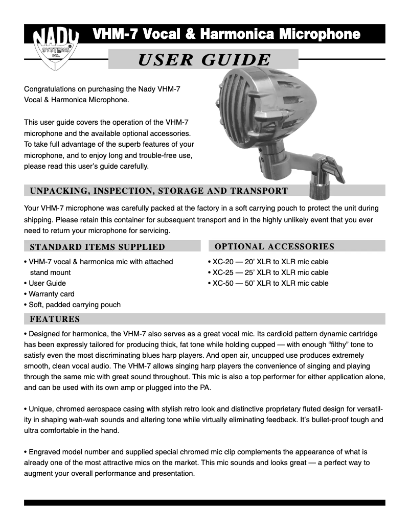 Imagen de la primera página del manual del dispositivo VHM-7