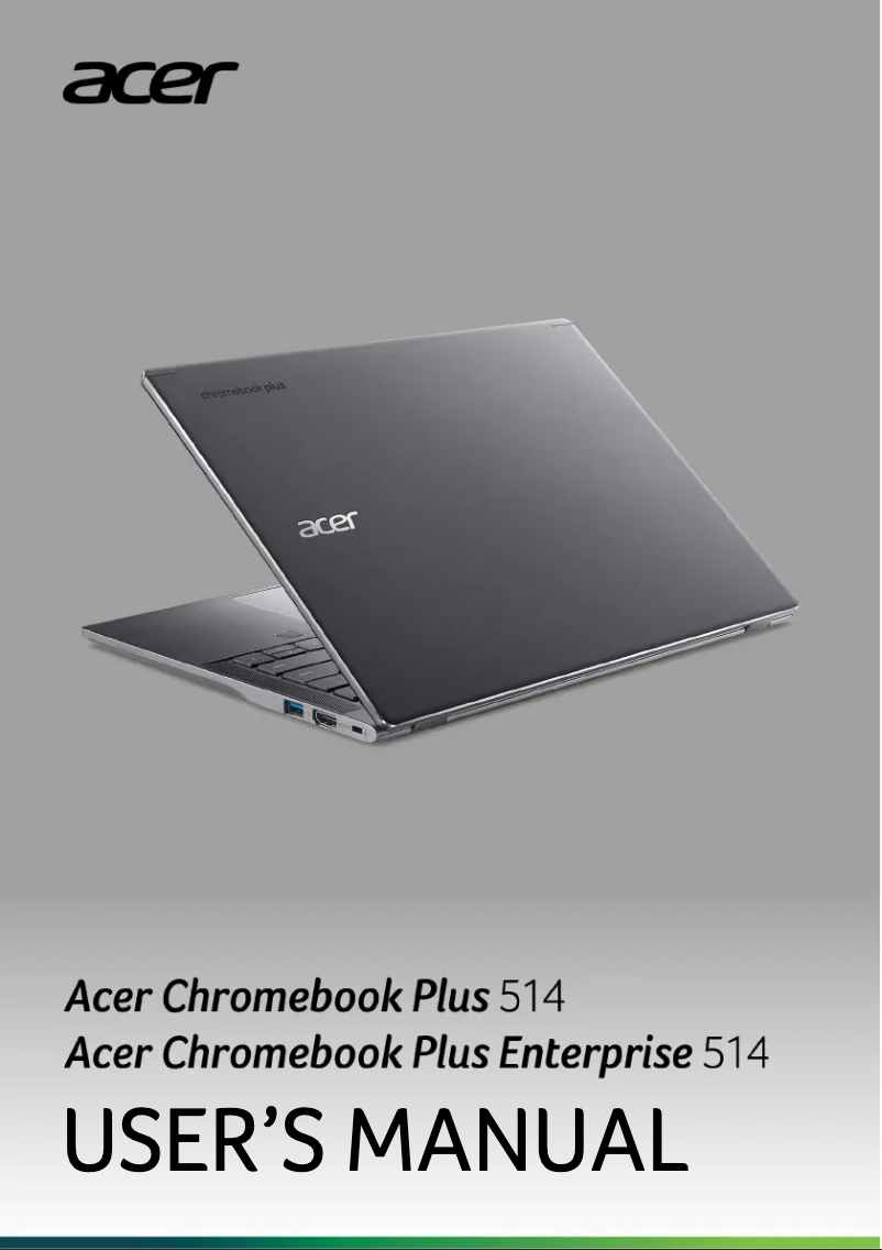 Imagen de la primera página del manual del dispositivo Chromebook Plus 514