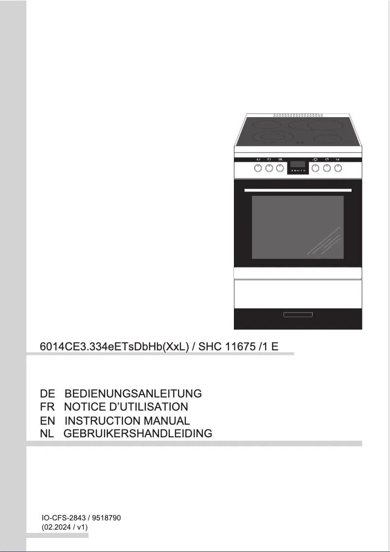 Imagen de la primera página del manual del dispositivo SHC 11675 E