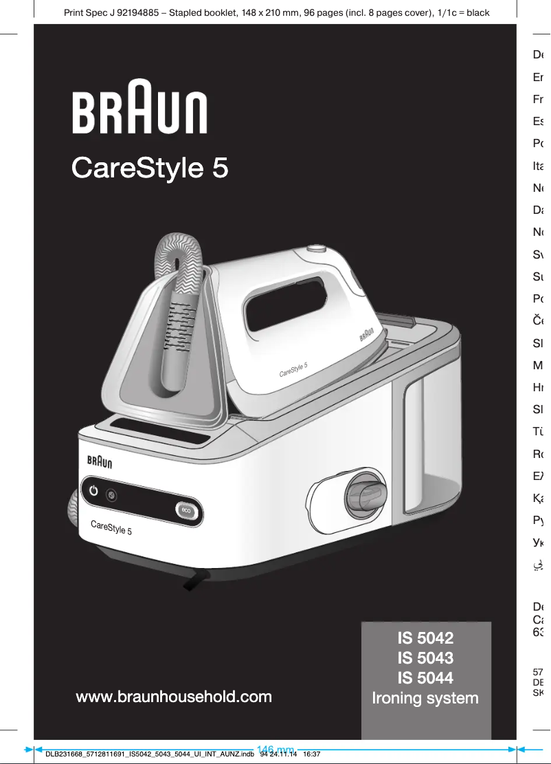 Página 1 del manual Manual de usuario Braun CareStyle 5 IS 5042