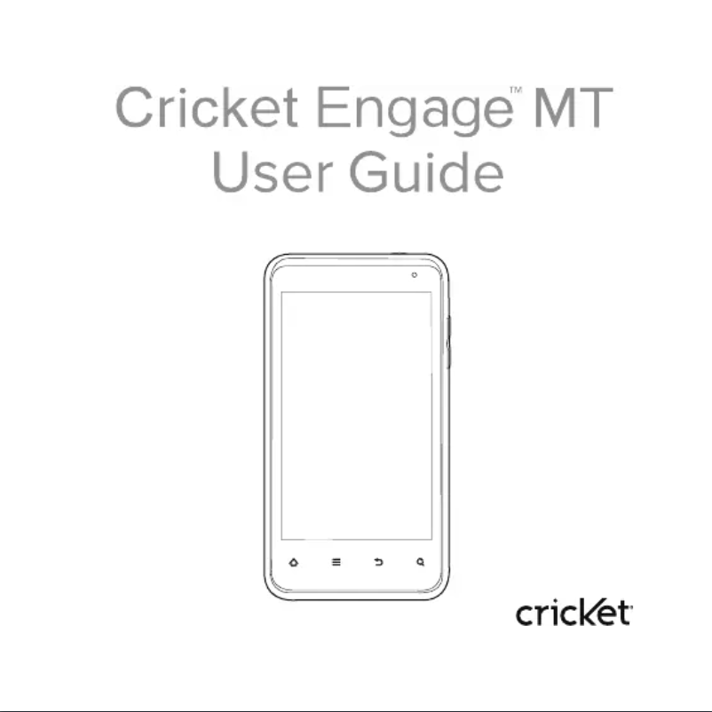 Imagen de la primera página del manual del dispositivo Cricket Engage MT