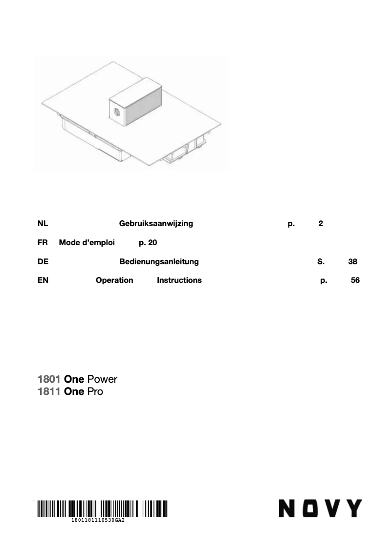 Imagen de la primera página del manual del dispositivo One Pro 1811