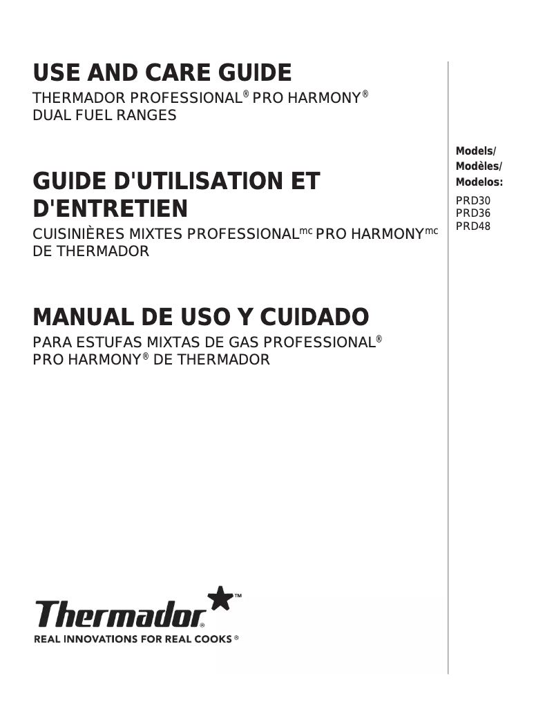 Imagen de la primera página del manual del dispositivo PRD364GDHU