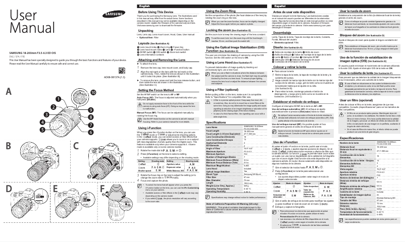 Imagen de la primera página del manual del dispositivo L18200MB