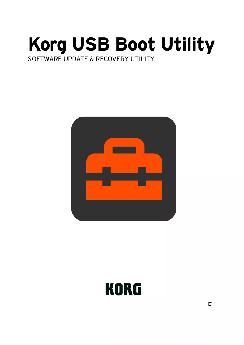 Página 1 del manual Manual de usuario Korg USB Boot Utility