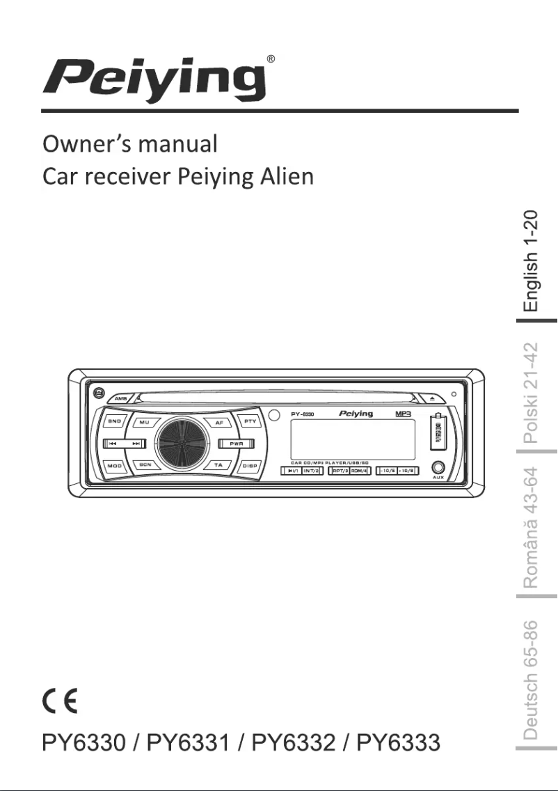 Imagen de la primera página del manual del dispositivo PY-6330