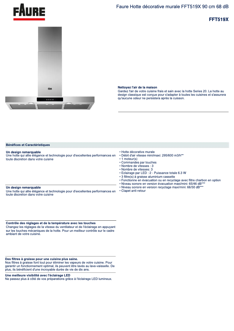 Imagen de la primera página del manual del dispositivo FFT519X