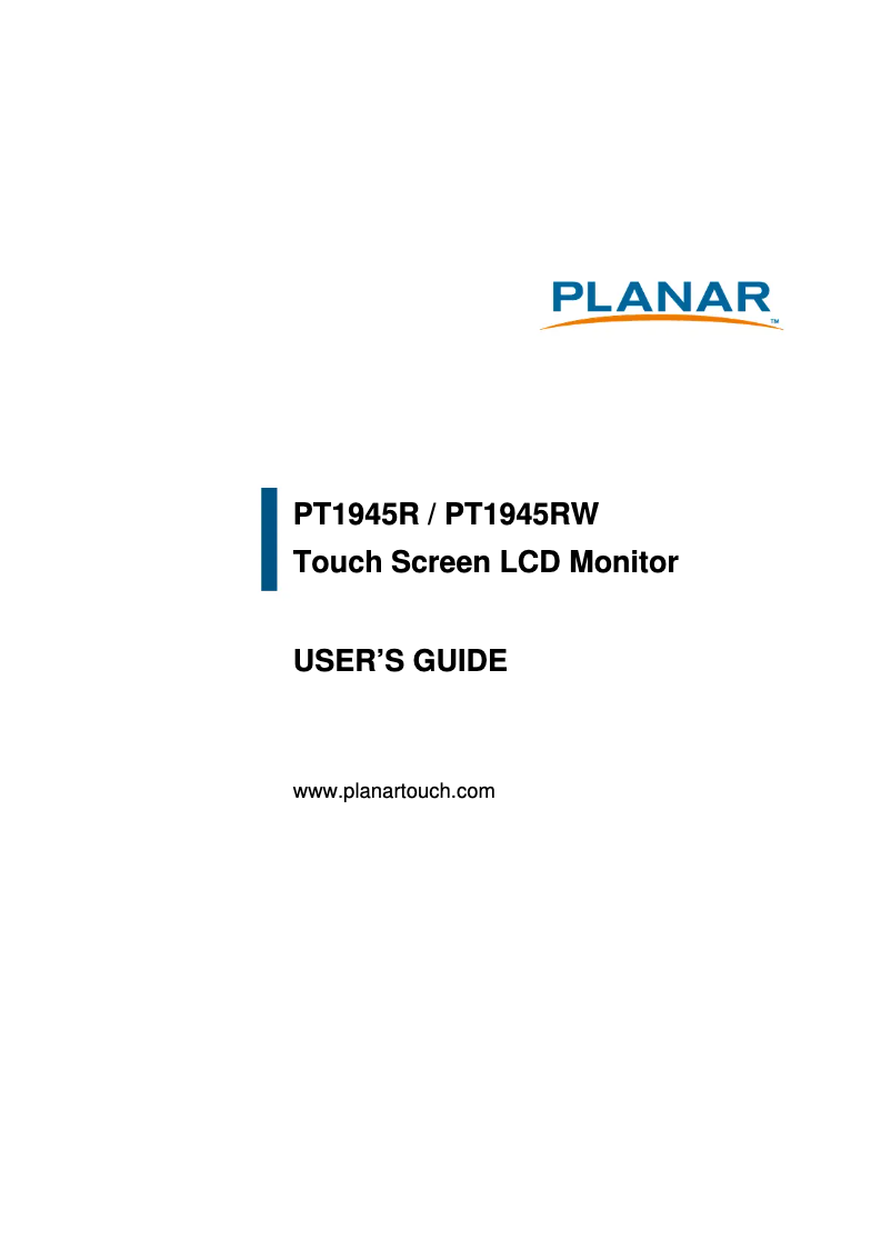 Imagen de la primera página del manual del dispositivo PT1945RW
