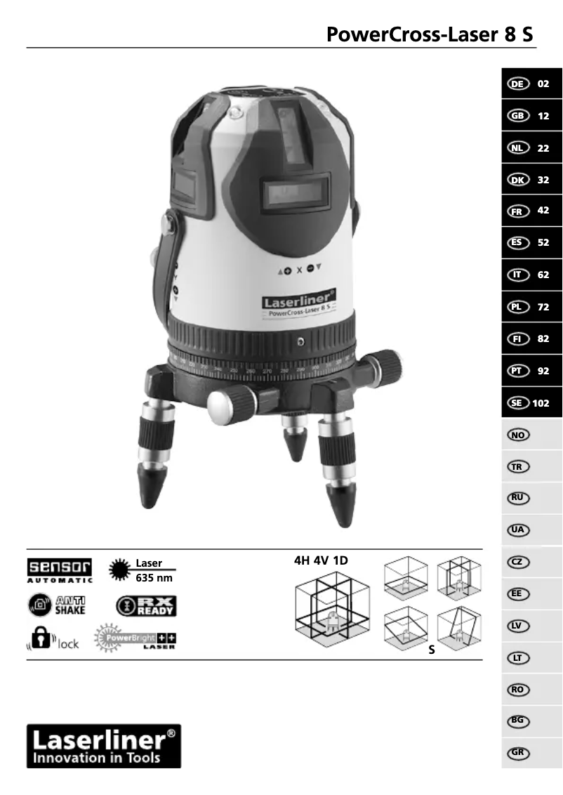 Página 1 del manual Manual de usuario Laserliner PowerCross-Laser 8 S