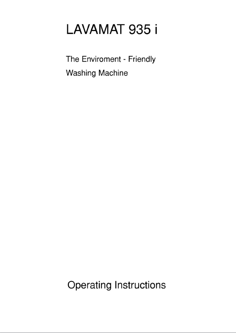 Imagen de la primera página del manual del dispositivo Lavamat 935 I D