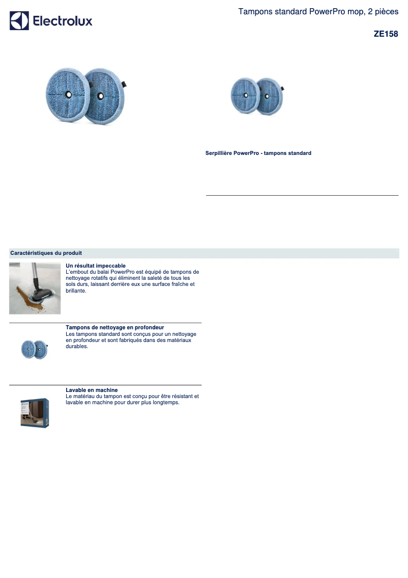 Imagen de la primera página del manual del dispositivo ZE158