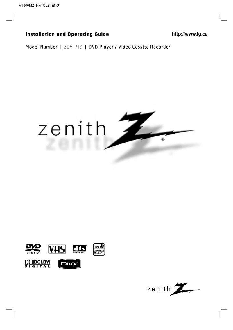 Imagen de la primera página del manual del dispositivo ZDV-712