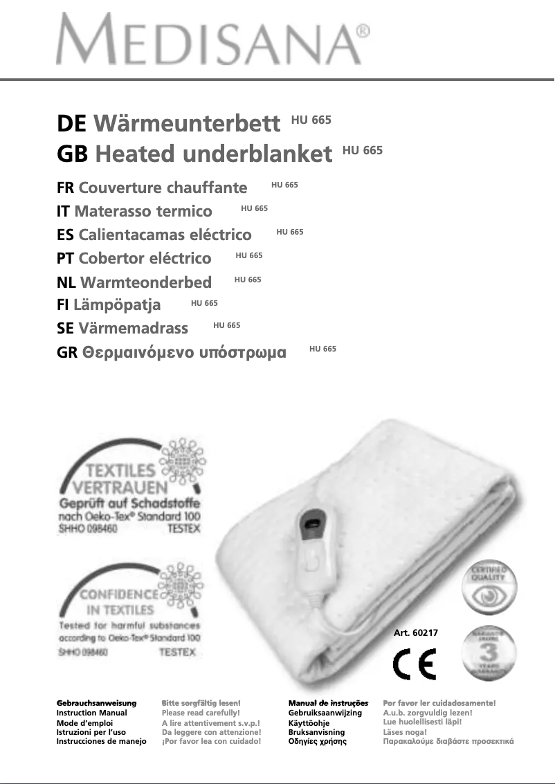 Imagen de la primera página del manual del dispositivo HU 665