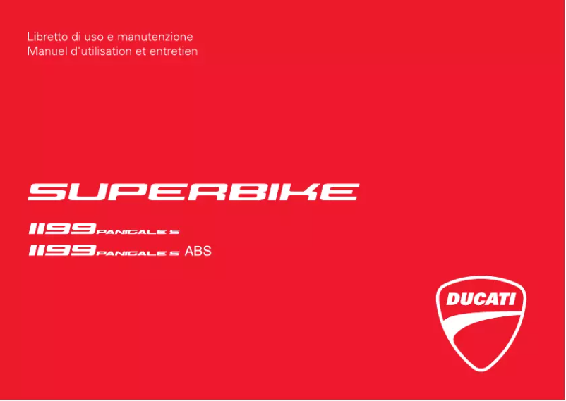 Imagen de la primera página del manual del dispositivo 1199 Panigale S (2013)