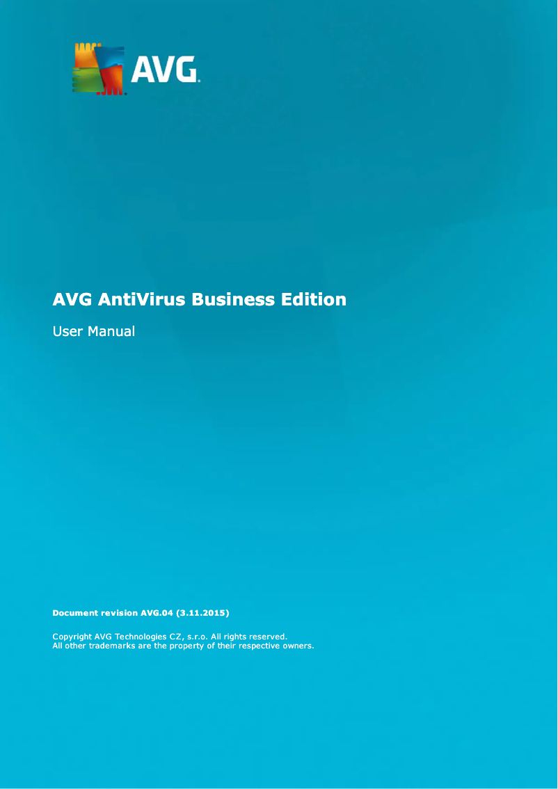 Imagen de la primera página del manual del dispositivo AntiVirus Business Edition (2013)