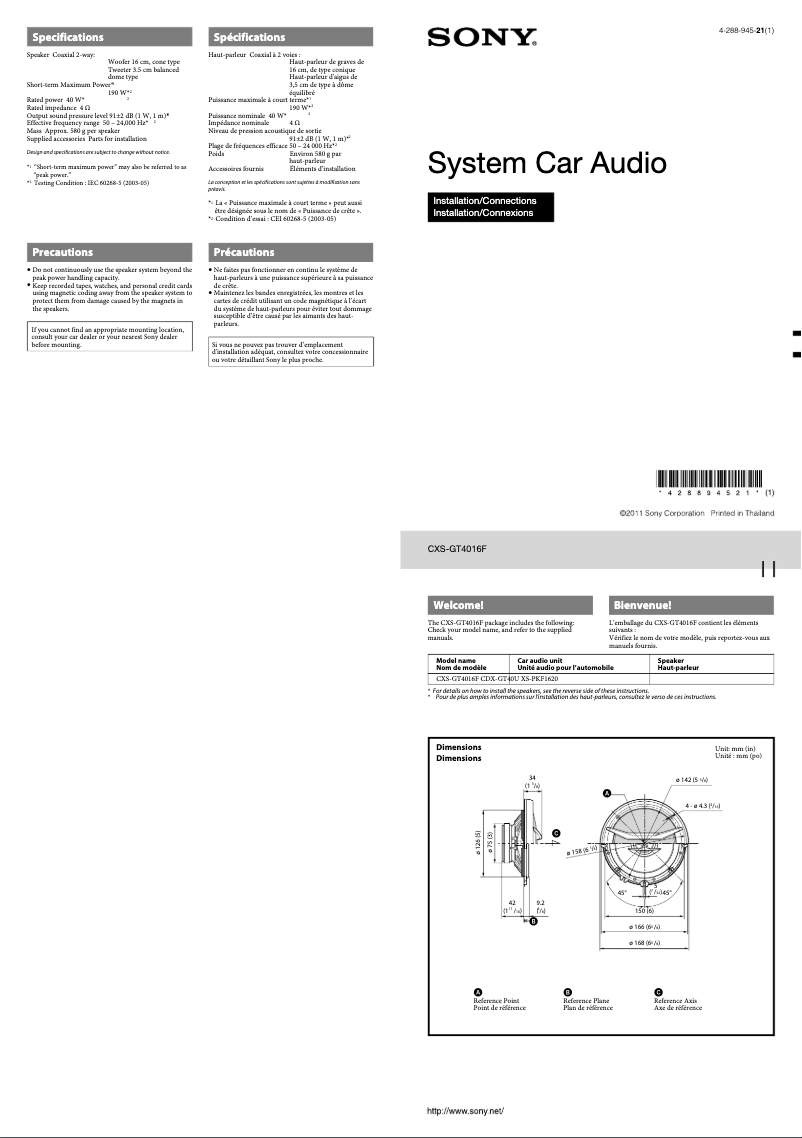 Imagen de la primera página del manual del dispositivo CXS-GT4016F