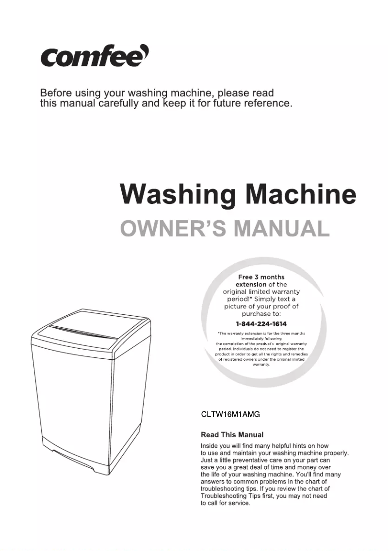 Página 1 del manual Manual de usuario Comfee CLTW16M1AMG