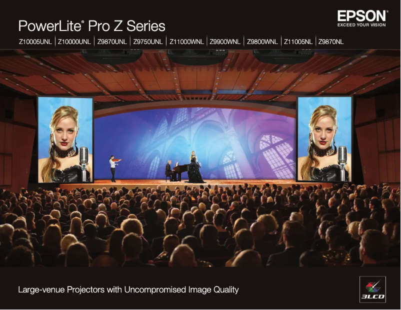 Página 1 del manual Manual de usuario Epson Z9870UNL