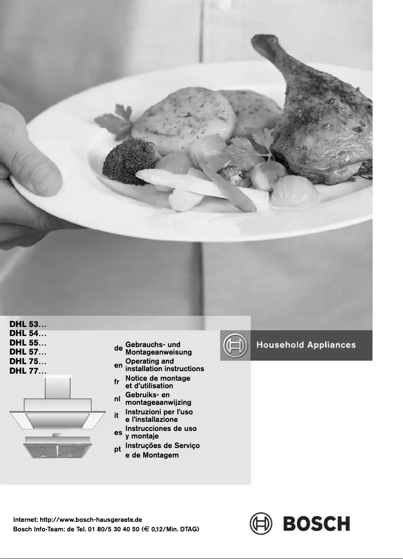 Página 1 del manual Manual de usuario Bosch DHL535BGB