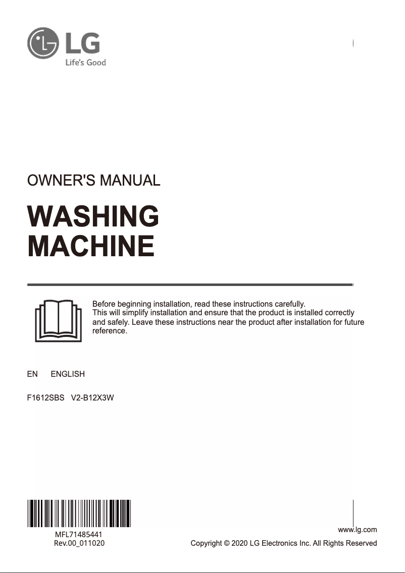 Imagen de la primera página del manual del dispositivo F4V9BWP2W