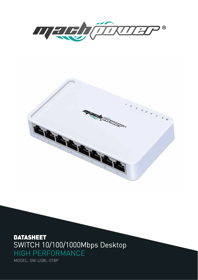 Página 1 del manual Manual de usuario Mach Power SW-UG8L-018P