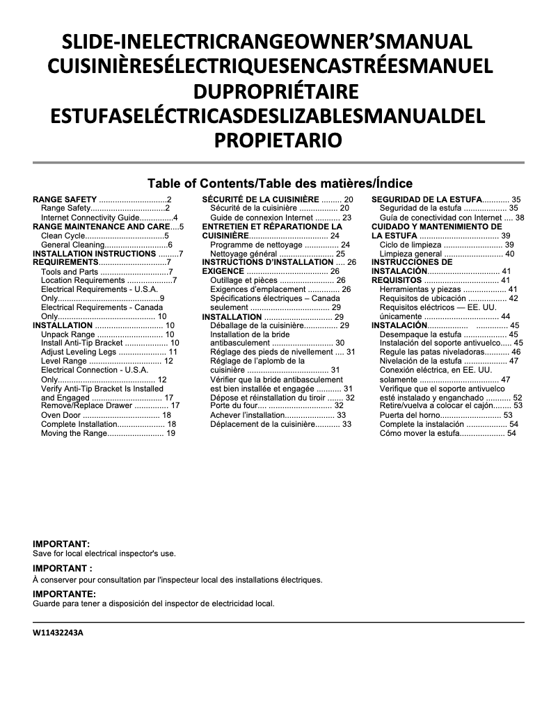 Imagen de la primera página del manual del dispositivo YWEE750H0HV