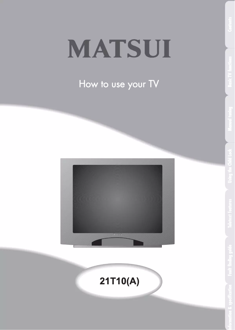 Página nº 1 - Manual de usuario Matsui 21T10(A)