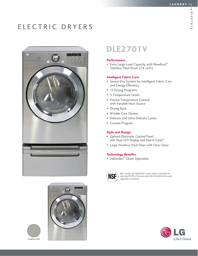 Imagen de la primera página del manual del dispositivo DLE2701V