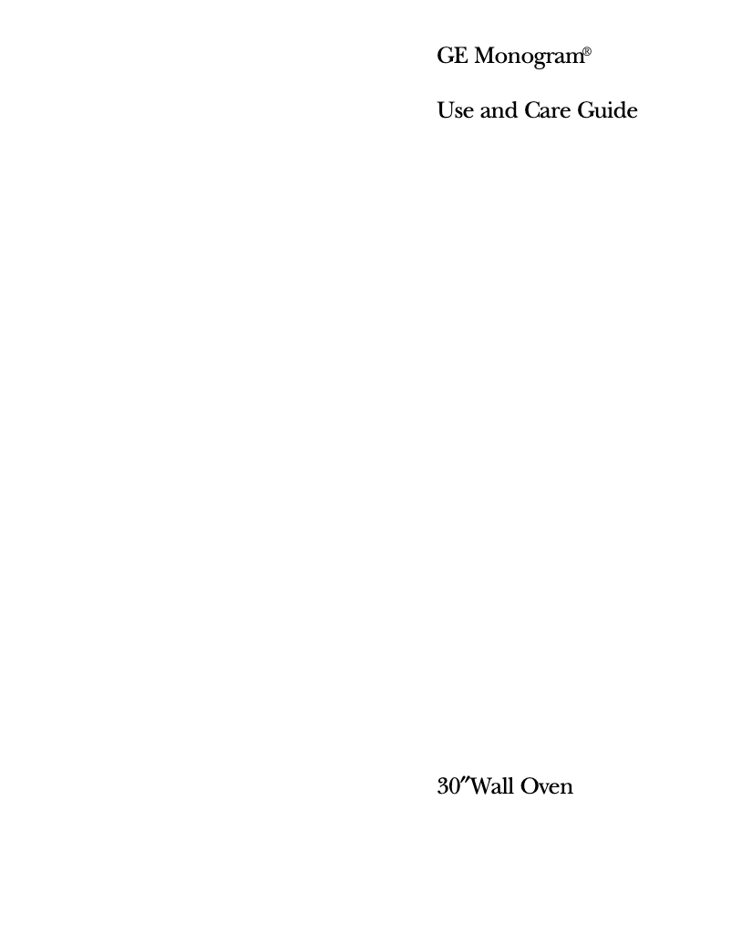 Página 1 del manual Manual de uso y mantenimiento GE ZET837SBSS