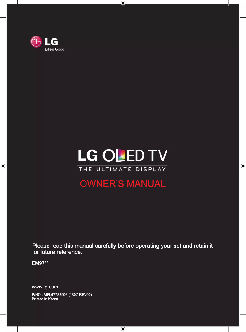 Imagen de la primera página del manual del dispositivo 55EM970V