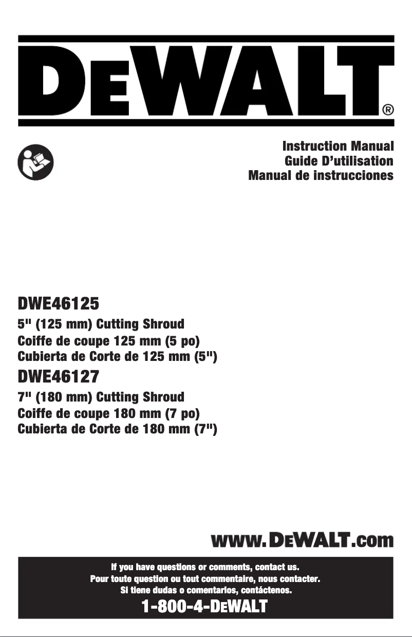 Página 1 del manual Manual de usuario DeWalt DWE46125