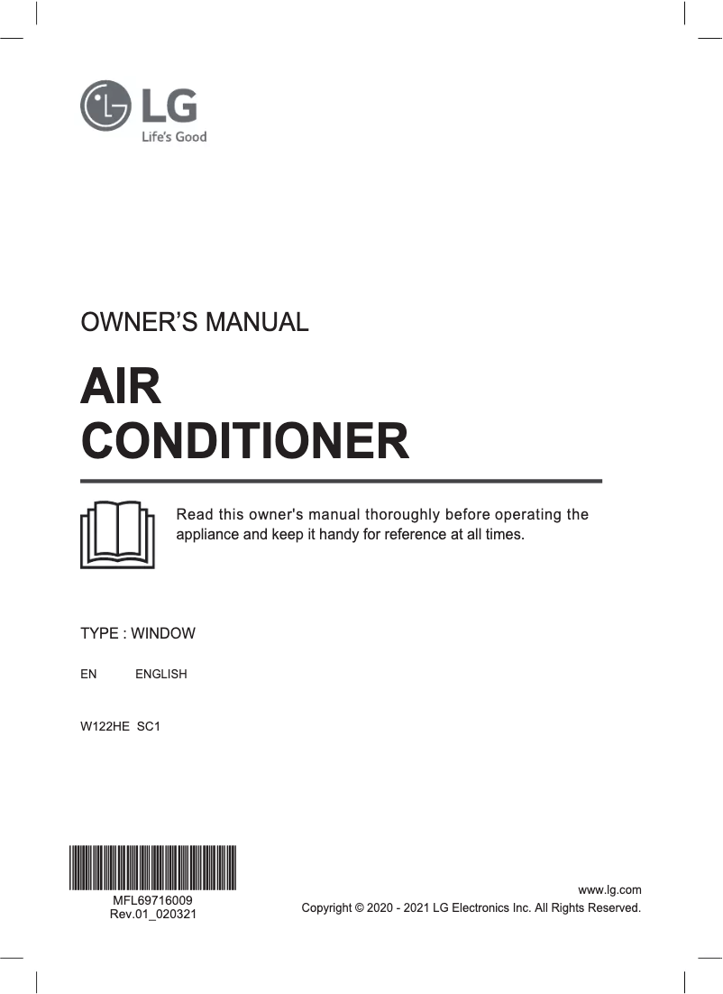 Página 1 del manual Manual de usuario LG W122HE
