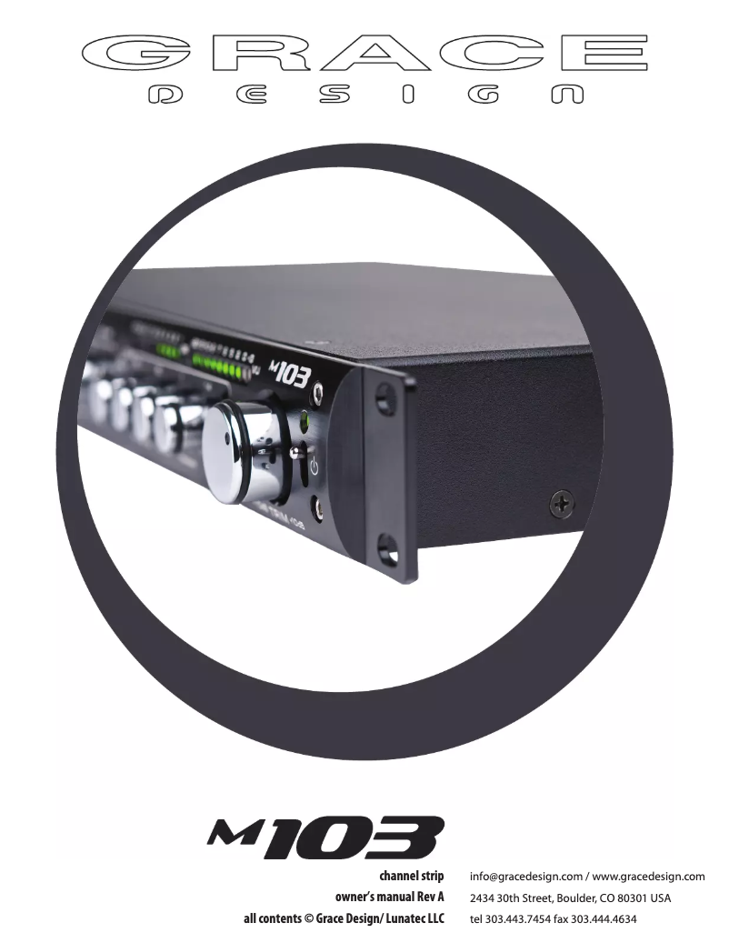 Imagen de la primera página del manual del dispositivo m103