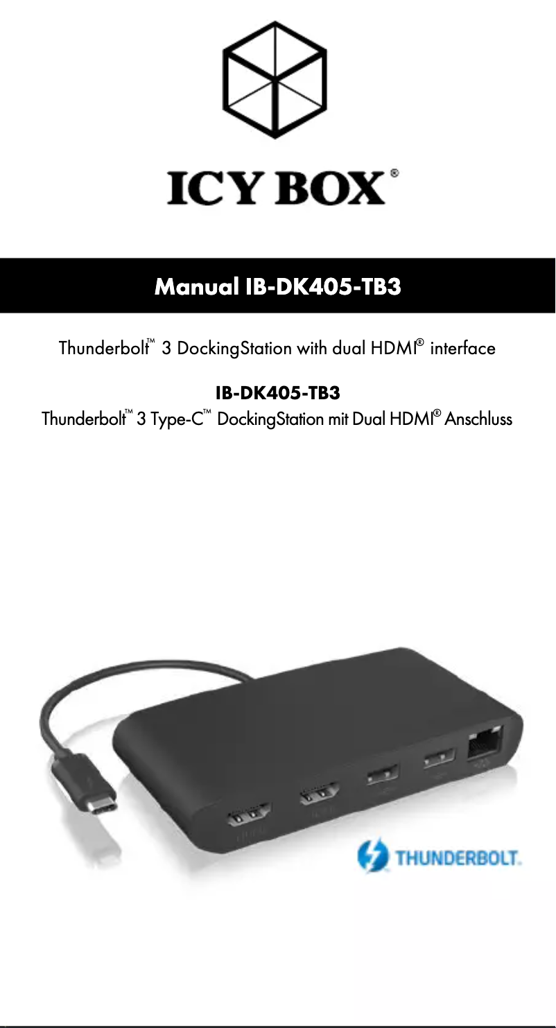 Imagen de la primera página del manual del dispositivo IB-DK405-TB3