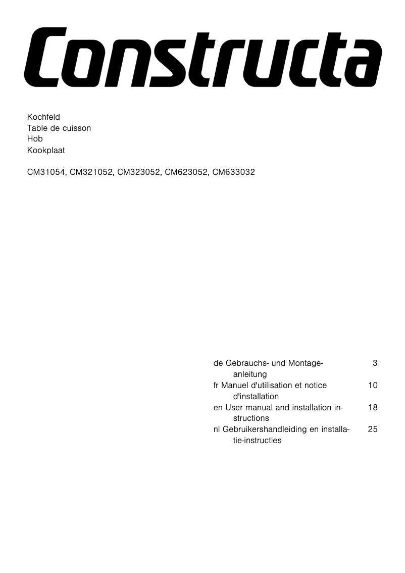 Imagen de la primera página del manual del dispositivo CX53EK02T