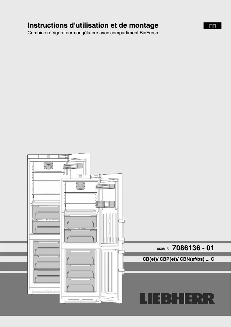 Página 1 del manual Manual de usuario Liebherr CBN 4815 Comfort